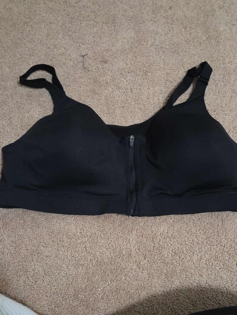 Old Navy Black Front-Zip Wireless Bra